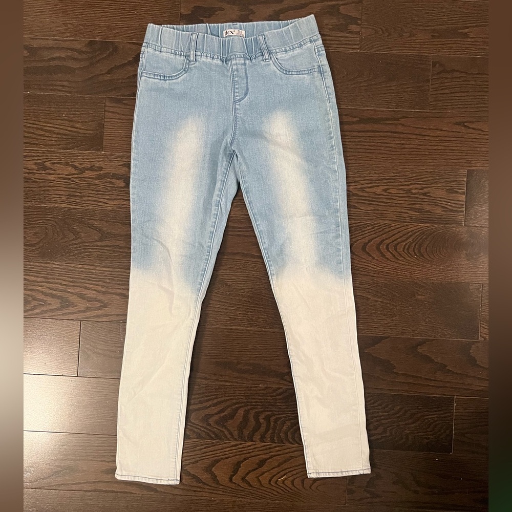 DEX light wash jeans 13/14 Size XL Youth Stretchy Elastic Waist